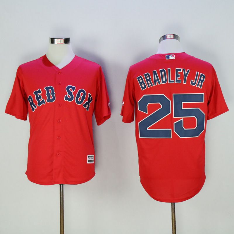 Men Boston Red Sox #25 Bradley jr Red MLB Jerseys